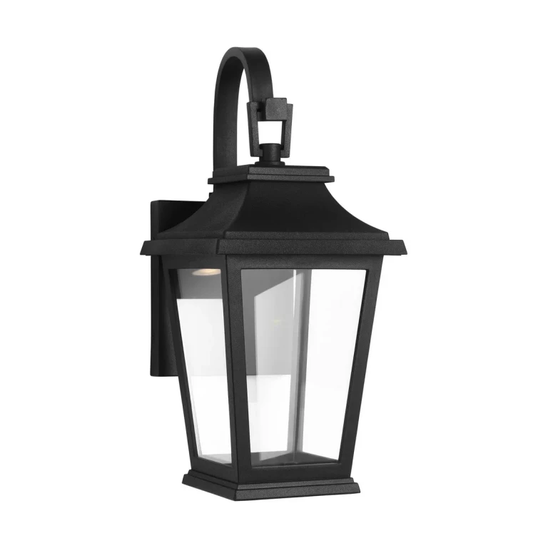 Textured Black LED Wall Lantern from the Warren Collection
