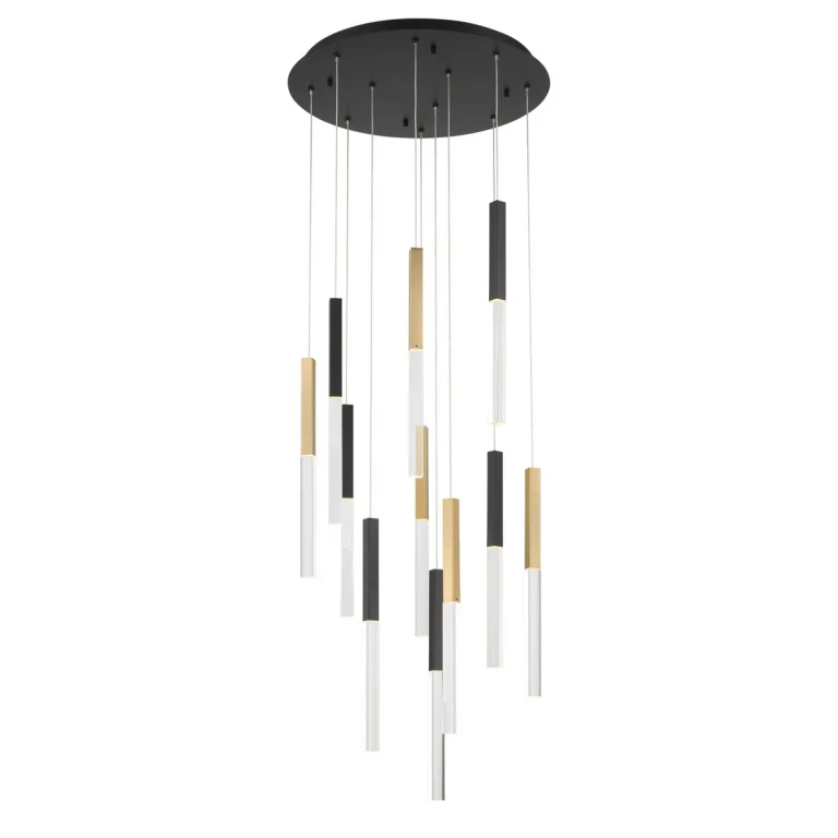Gold LED Chandelier from the Benicio Collection