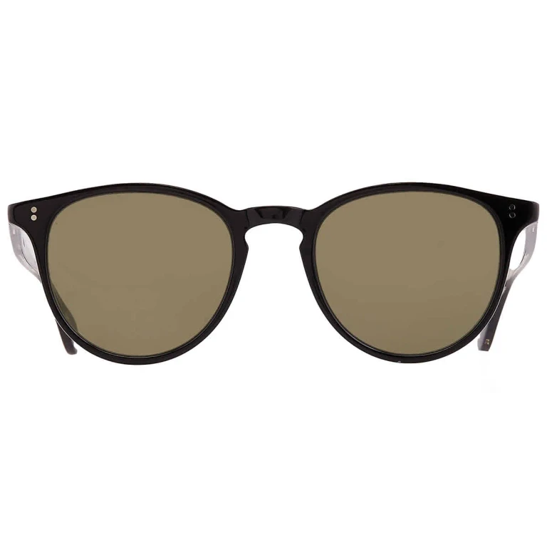 Garrett Leight MANZANITA SUN Green Oval Sunglasses 2151 BK/GRN 50