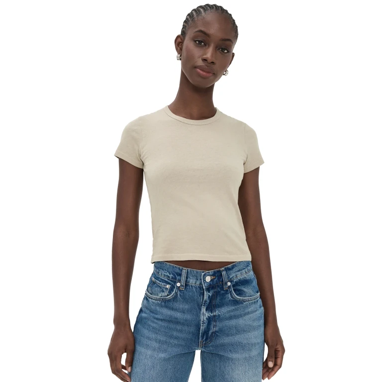 SLVRLAKE Baby Tee Natural White L