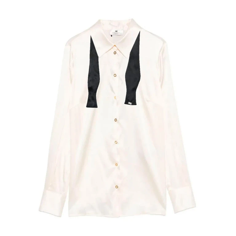 Elisabetta Franchi Light Beige Satin Shirt