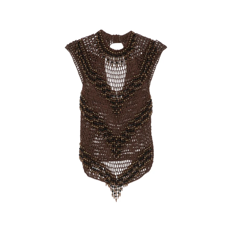 Bless Beaded Crochet Top