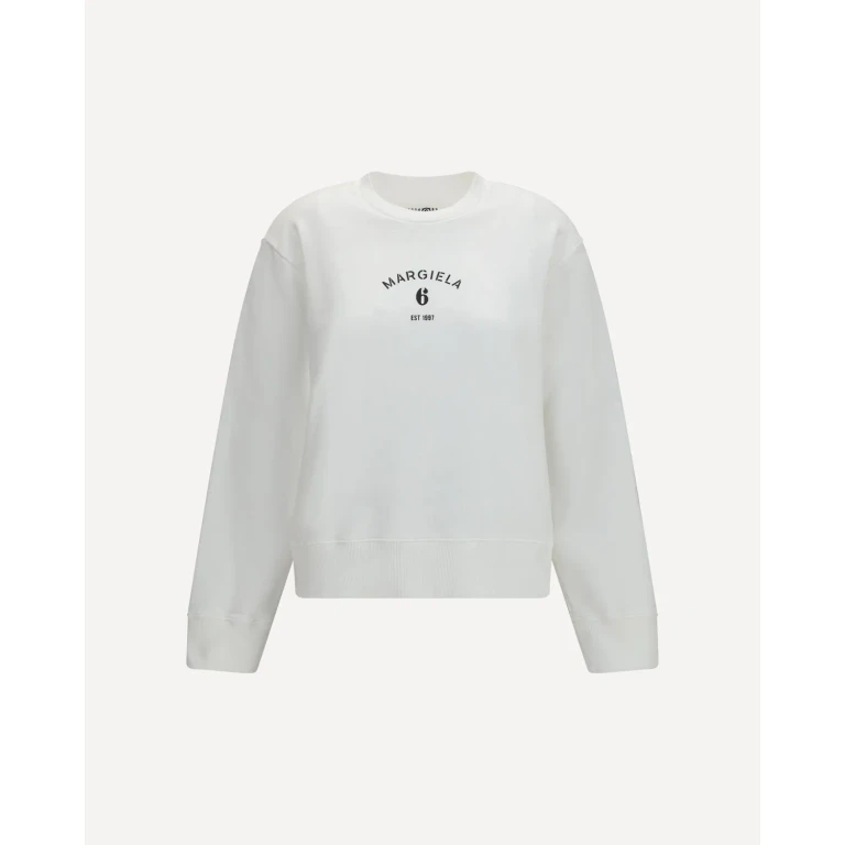 MM6 Dames sweater met ronde hals en logo