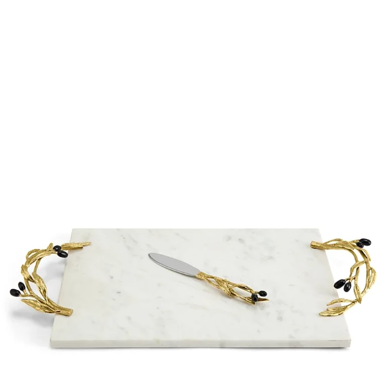 Michael Aram Olive Branch Cheese Board with Knife