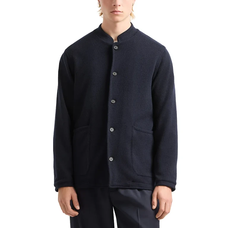 Emporio Armani Regular Fit Button Front Wool Jacket