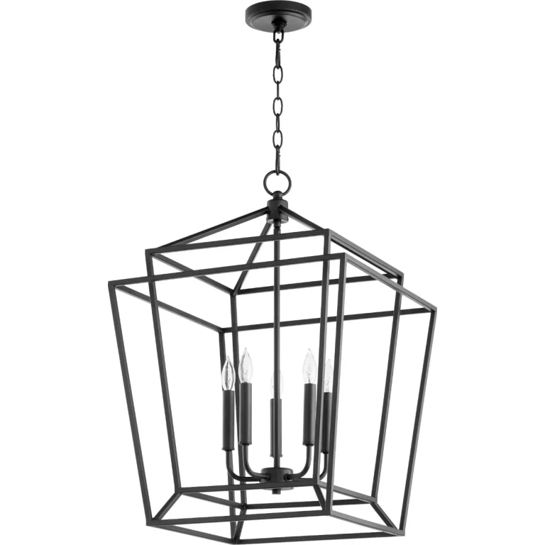Quorum Monument 5-Light 18" Foyer Light in Noir