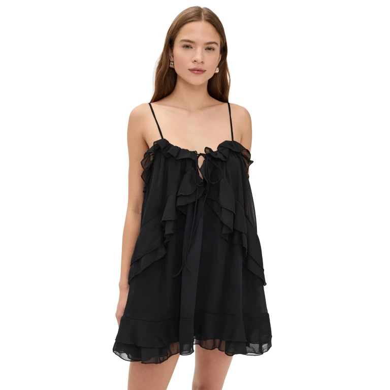 Lioness Ethereal Mini Dress Obsidian M