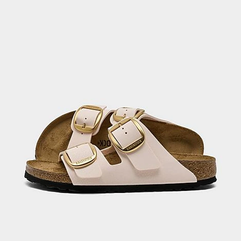 Birkenstock Women's Arizona Big Buckle Birkibuc Sandals in Light Rose Size: 36