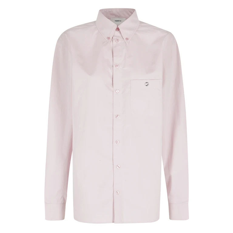 Coperni Boyfriend Shirt Pink & Purple Cotton Blend Camicia - Women