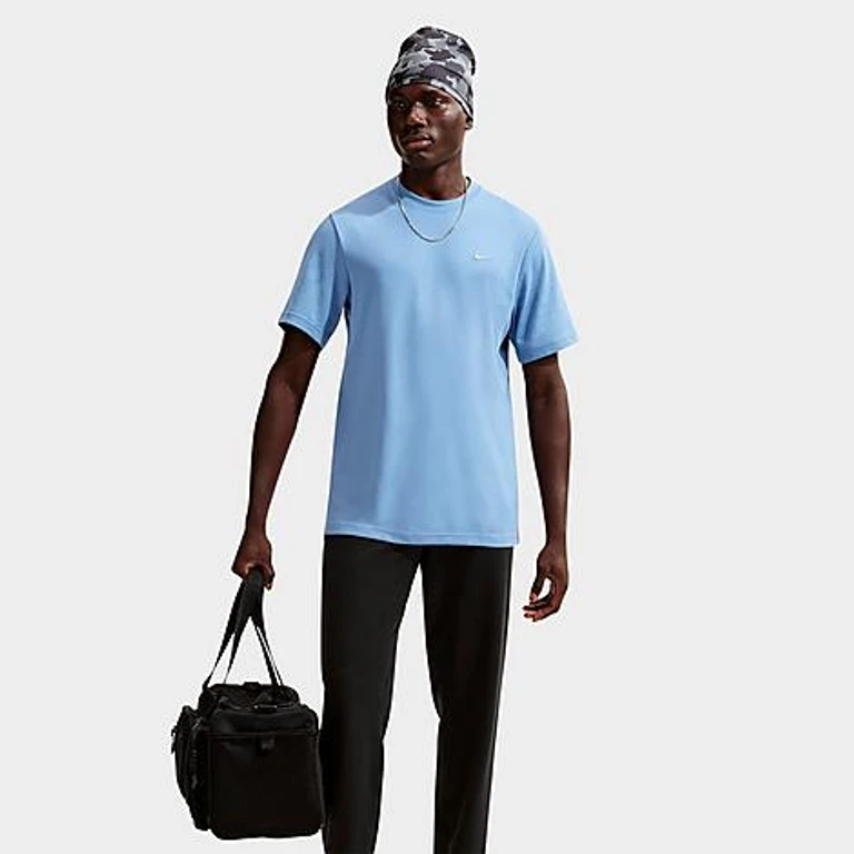 Nike Men's Dri-FIT Primary Versatile Top in Work Blue/Work Blue Size: Small