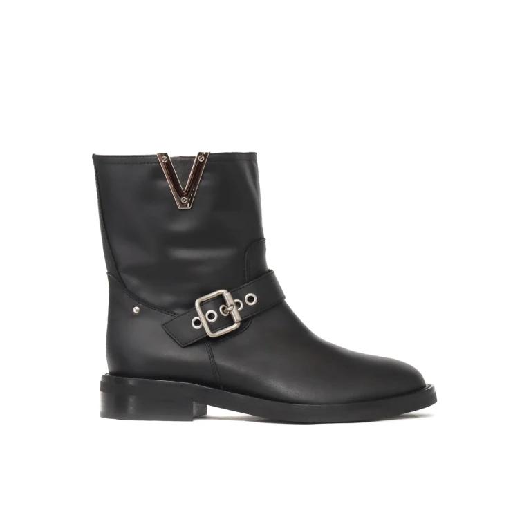 Via Roma 15 Nickel Buckel Boots