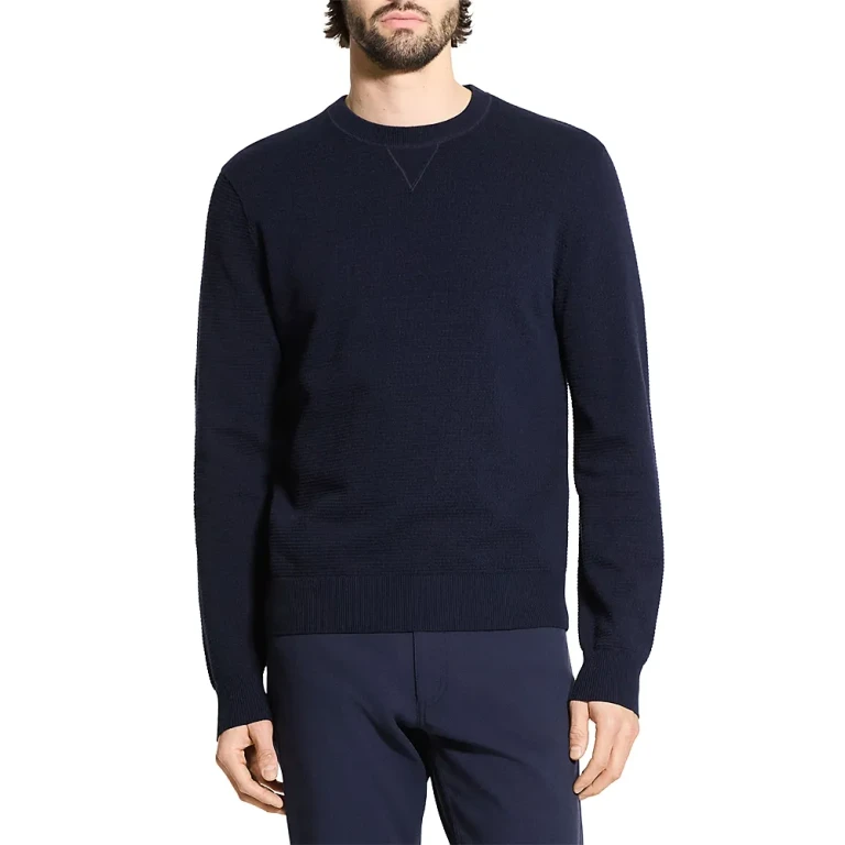 Theory Myhlo Long Sleeve Crewneck Tee in Eco Breach