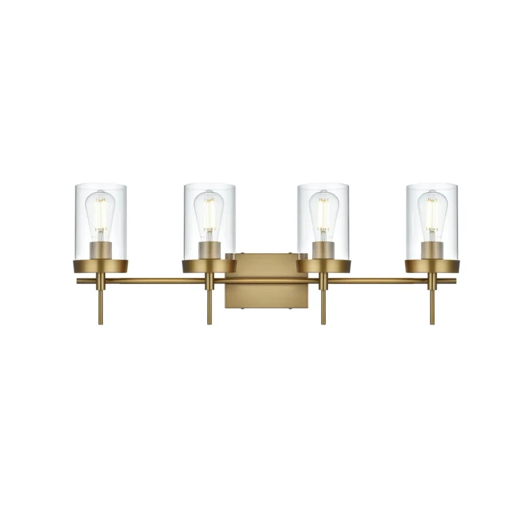 Satin Gold Wall Sconce from the Taryin Collection