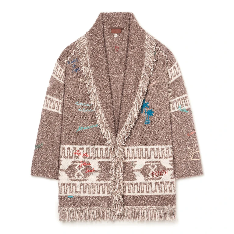 Alanui Written By The Ocean Cardigan Brown Maglia - Women