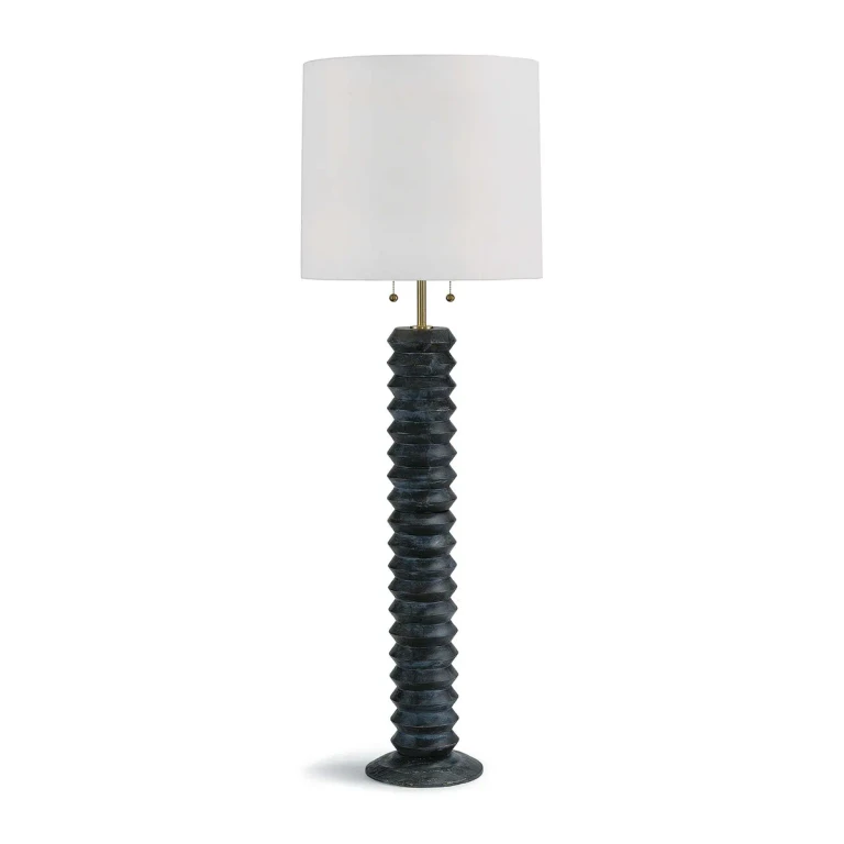 Ebony Floor Lamp from the Accordion Collection