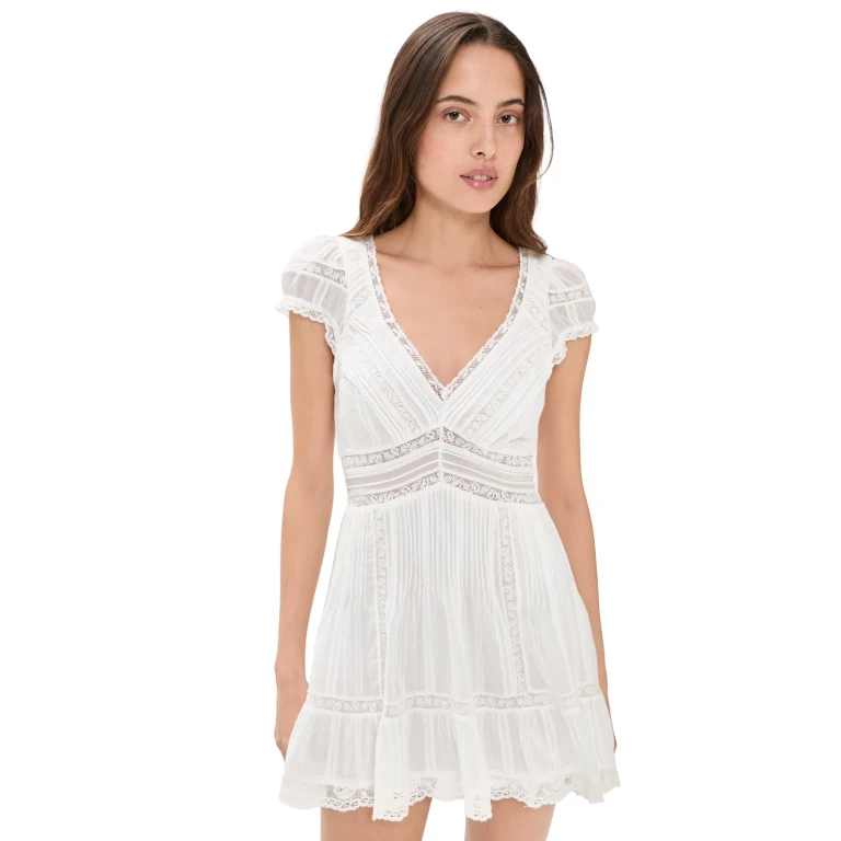 LoveShackFancy Edena Dress White S