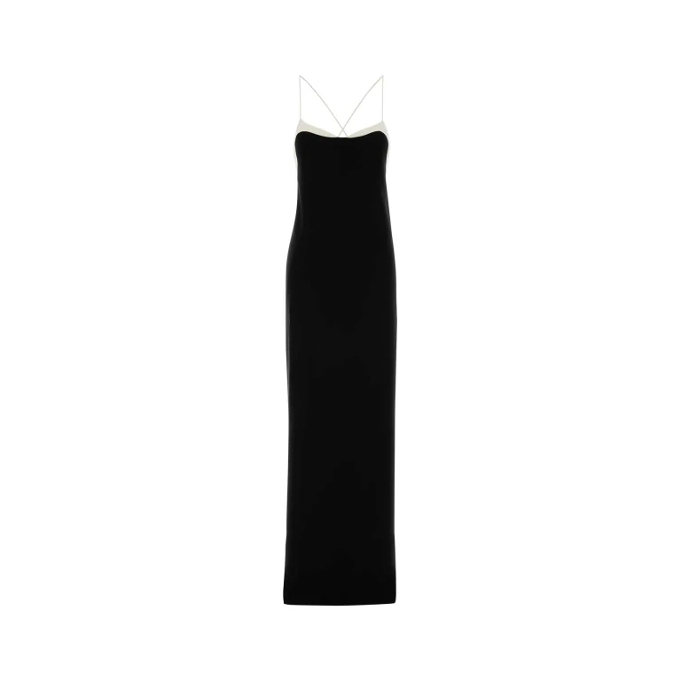 Tom Ford Black Stretch Georgette Long Dress