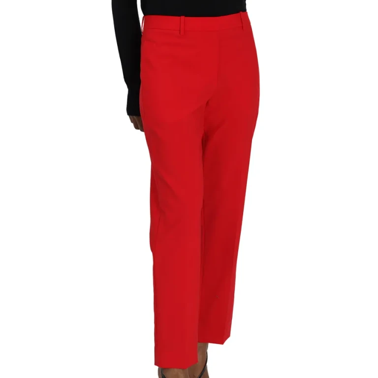 Givenchy Ladies Pop Red Concealed Fastening Tailored Trousers