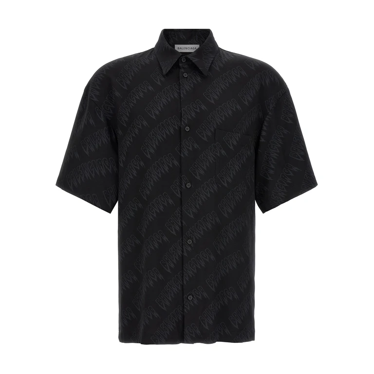 Balenciaga Black Viscose Blouse - Men