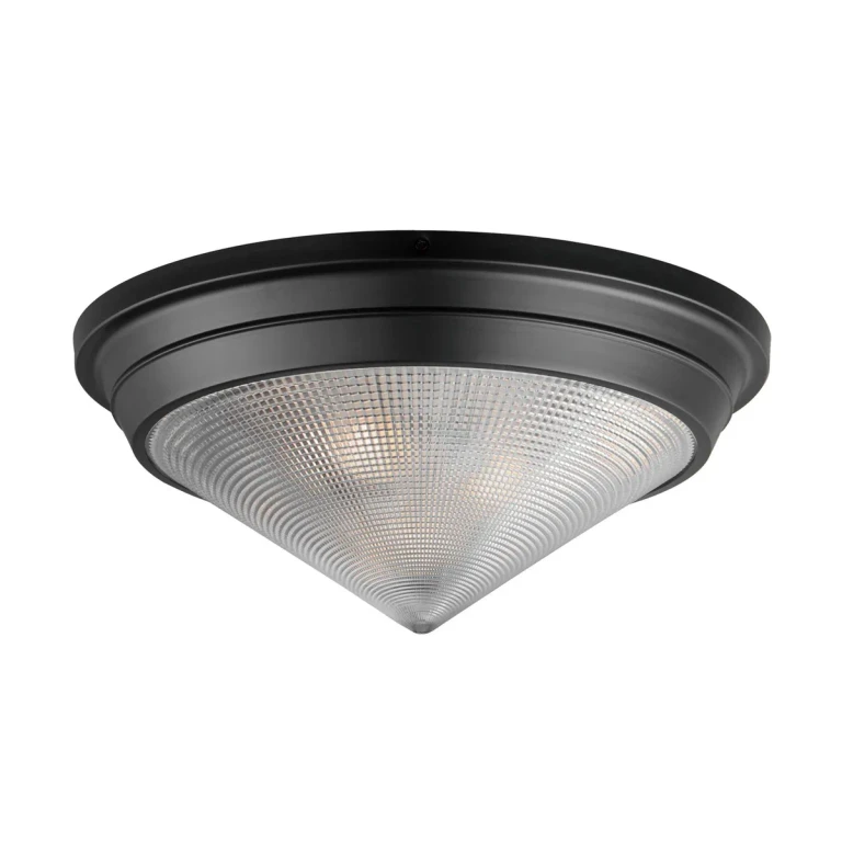 Black Three Light Flush Mount from the Hargreaves Collection