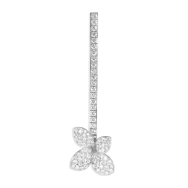 Pasquale Bruni 18K White Gold Heart to Earth Diamond Earring, 1.99 tcw