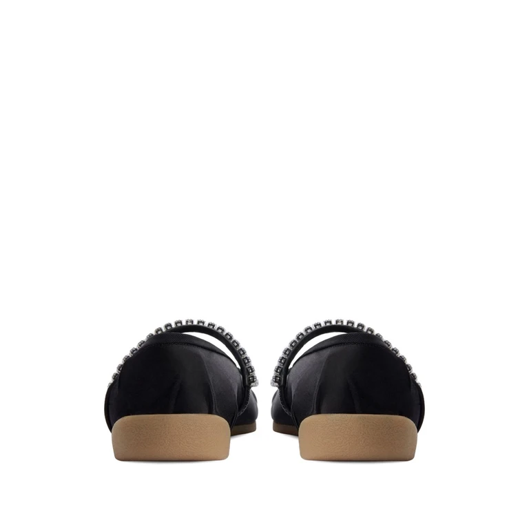 Giuseppe Zanotti Flat shoes Black Viscose Silk - Women
