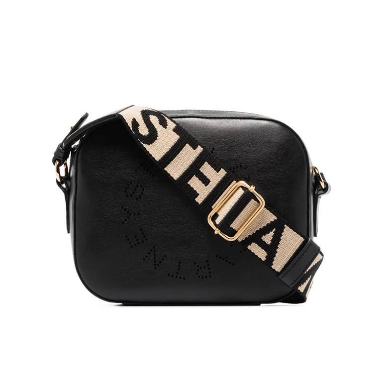 Stella McCartney Camera Bag A Tracolla Con Logo Black Borsa - Women