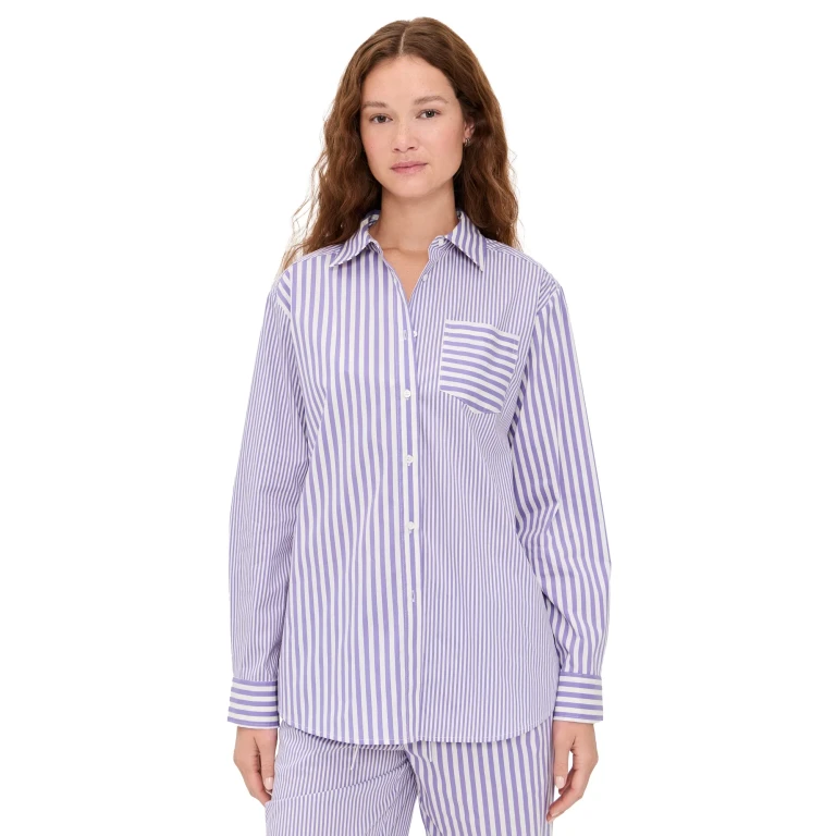 Solid & Striped The Avril Button Down Ultra Violet XS