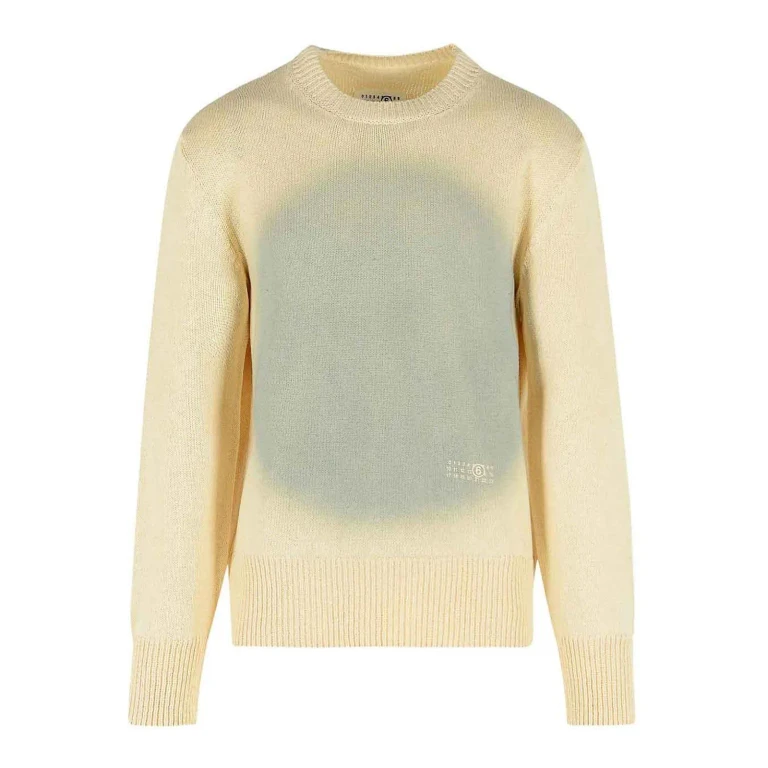 MM6 Maison Margiela Pull Col Rond - Jaune