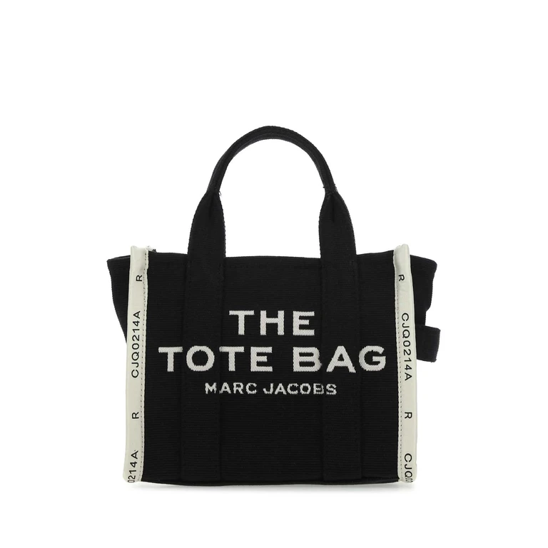Marc Jacobs Black Canvas The Tote Shopping Bag 001 Cotton + Polyester Borse A Mano - Women