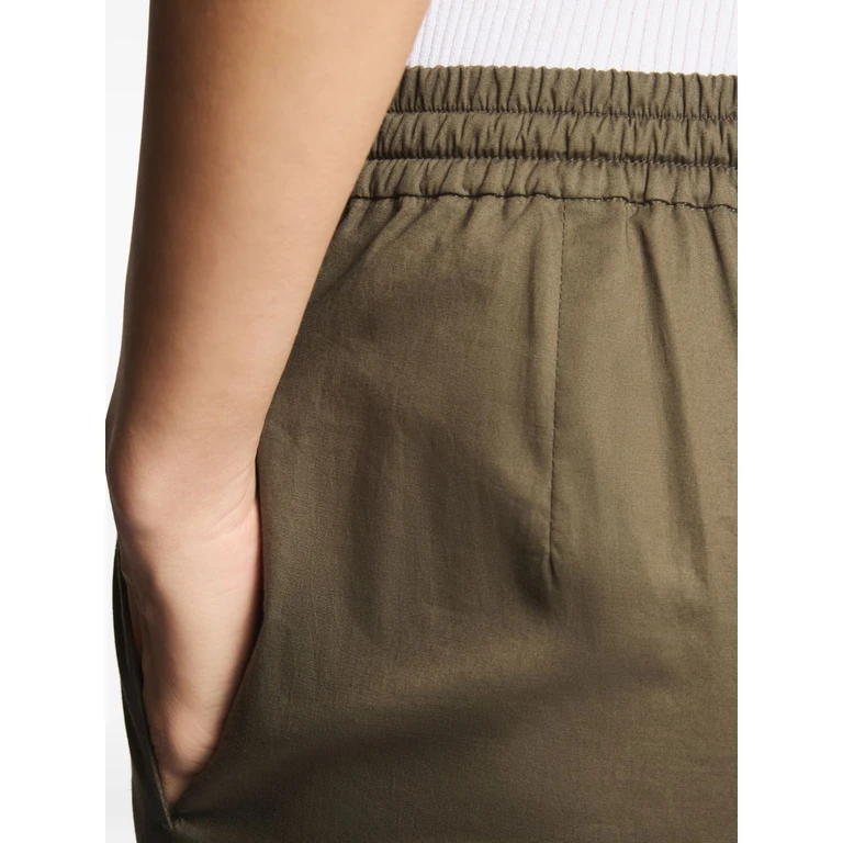 Fay Trousers Green Spandex/elastane Cotton - Women