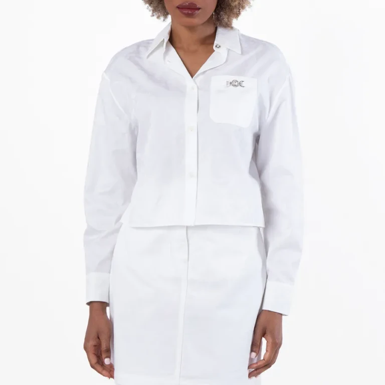 Versace Barocco Jacquard Cropped Shirt