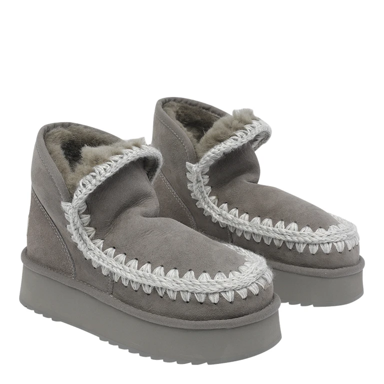 Mou Sneakers Beige Suede Leather/rubber Sole - Women