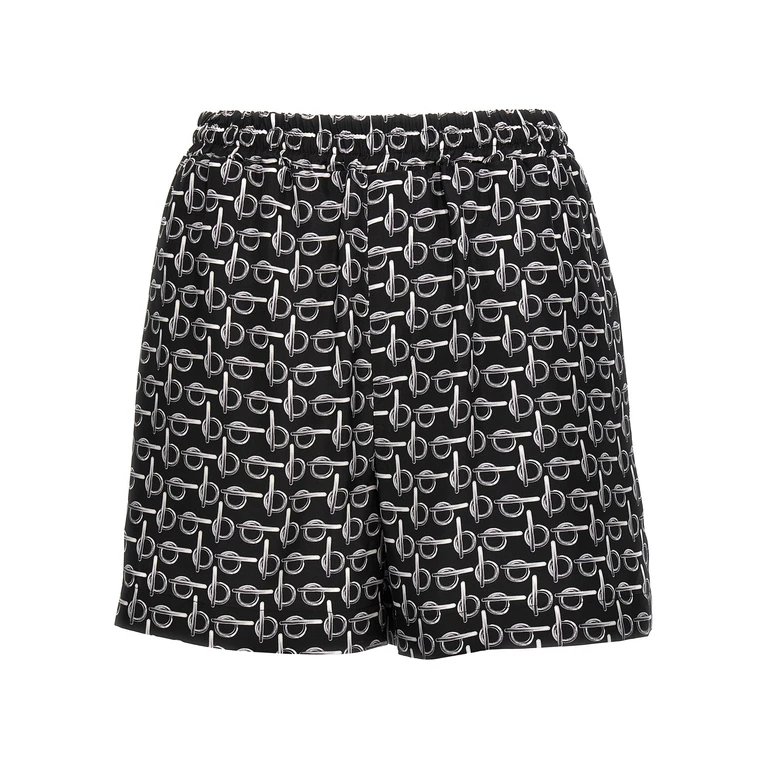 Burberry Press shorts Black Silk Bermuda - Women
