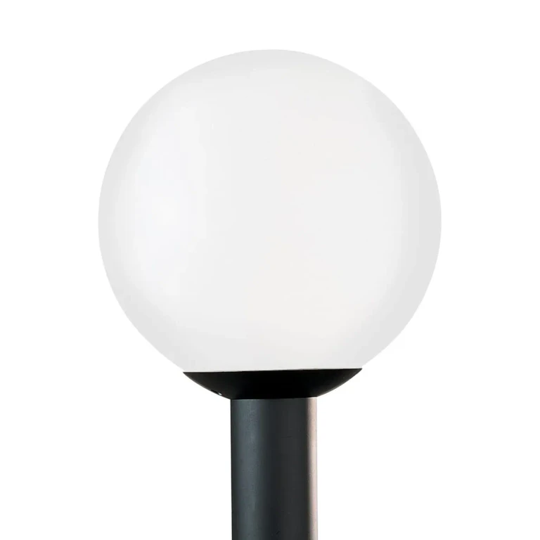 White Plastic One Light Outdoor Post Lantern from the Outdoor Globe Collection