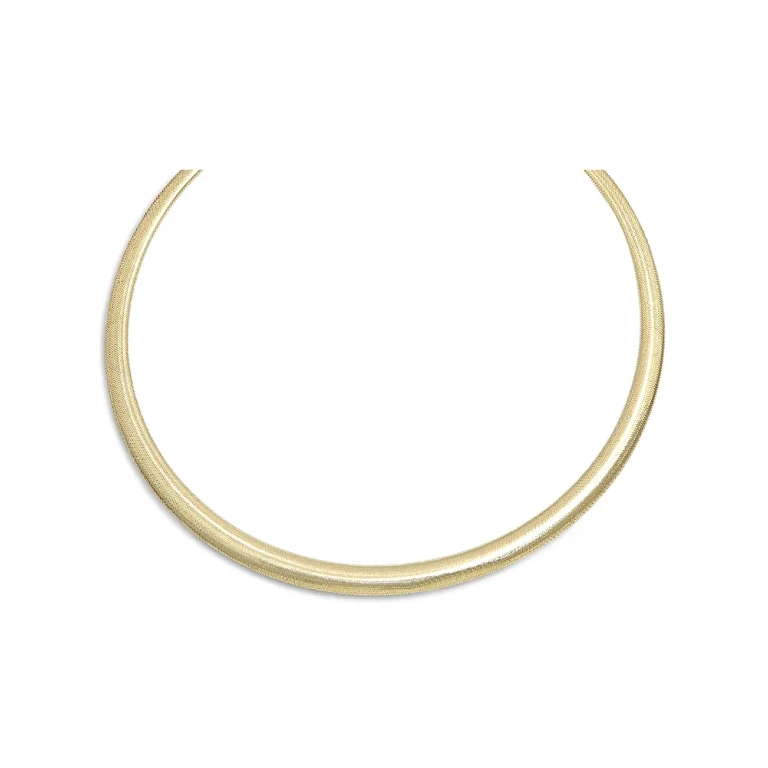 Fine Collection Domed Flex Collar Necklace 14K Yellow Gold, 18