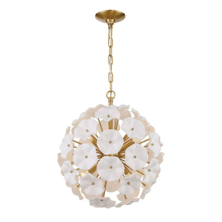Aged Brass Chandelier from the Esme Collection