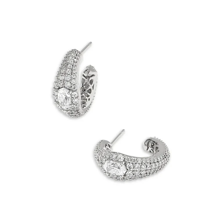 Kendra Scott Bella Crystal Open Hoop Earrings