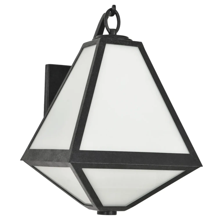 Crystorama Glacier 2-Light 17" Outdoor Wall Light in Black Charcoal