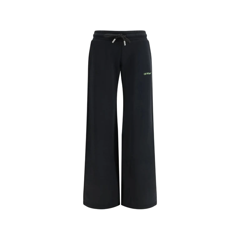 Off-White Bookish Reg Sweatpants Black Pantaloni - Women