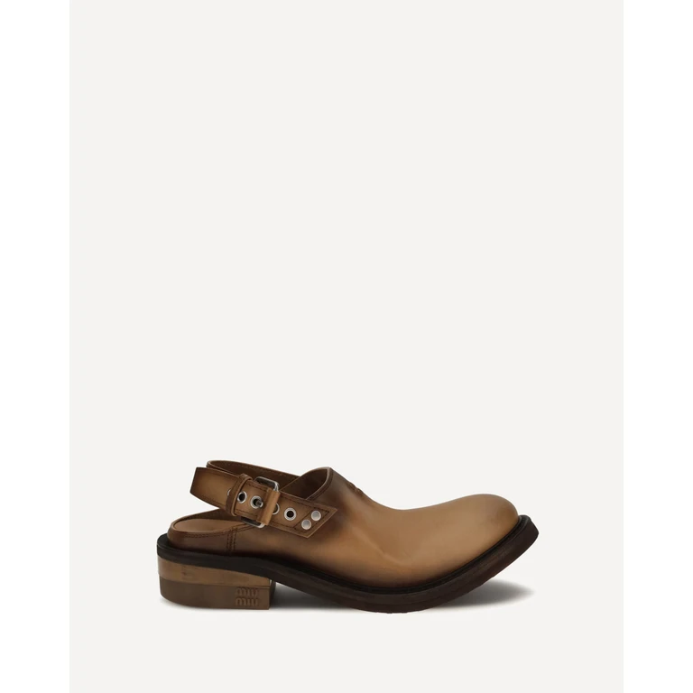 MIU MIU Foule leather Mules Female 40