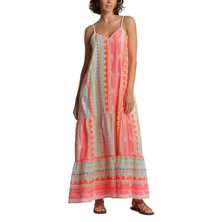 Elan Spaghetti Strap Maxi Swim Cover-Up Dress