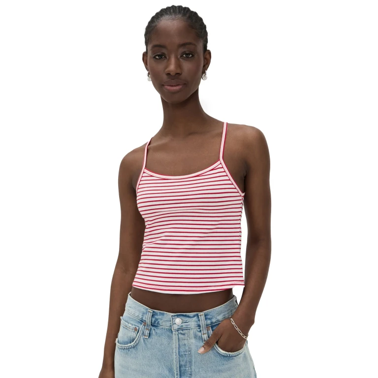 Joe's Jeans The Everyday Tank White/Cherry Red S S