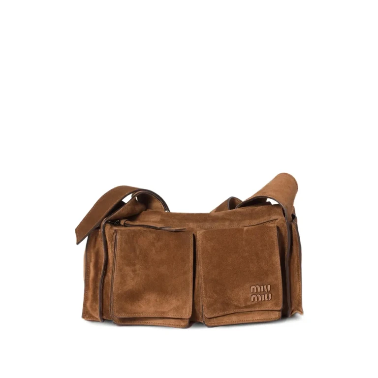MIU MIU Suede leather Utilitaire bag Woman One Size