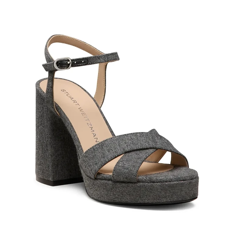 Stuart Weitzman Women's Dayna Velvet Platform Sandals