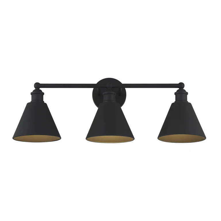 Trade Winds Marco 3-Light Bathroom Vanity Light in Matte Black - TW82264MBK