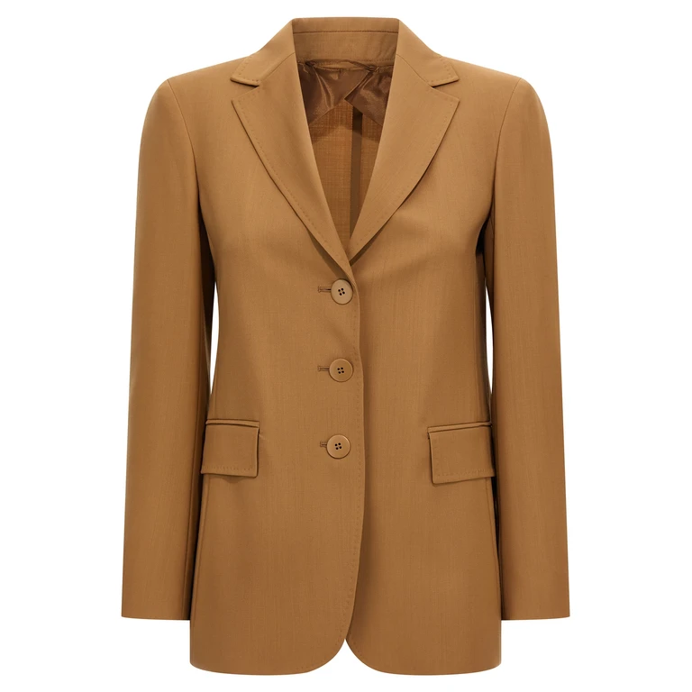 Max Mara Brown Virgin Wool Blazer Clothing - Women