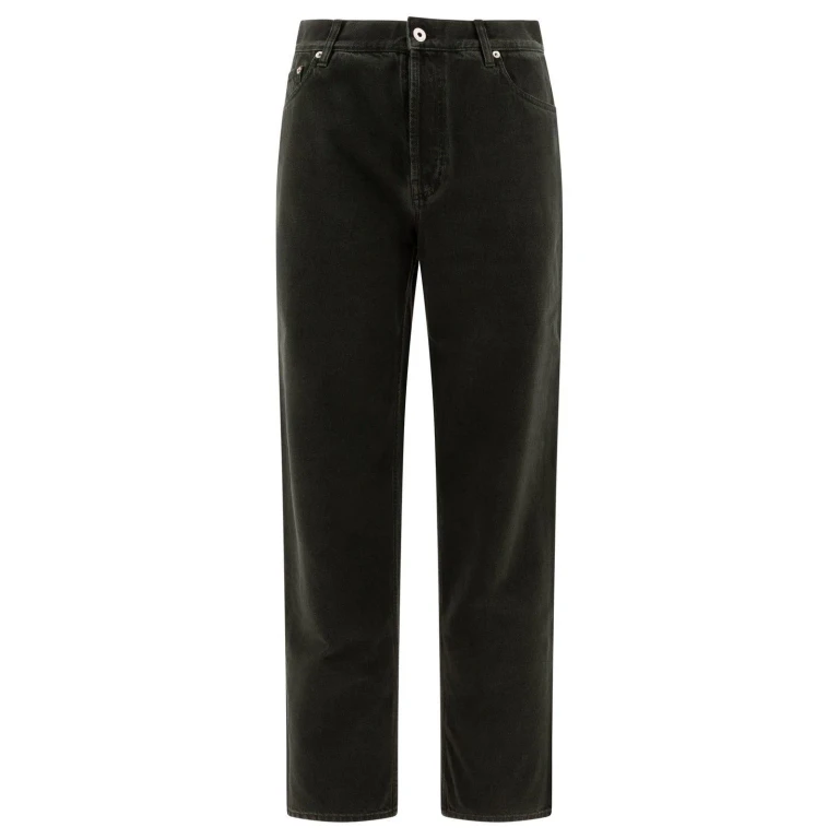 Palm Angels Straight Leg Jeans met logopatch