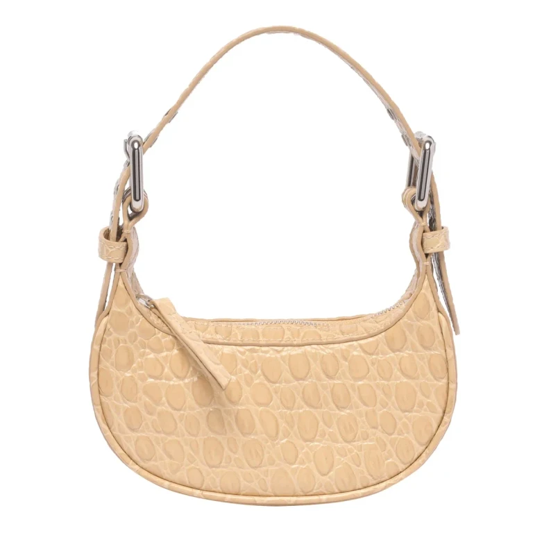 BY FAR Mini Soho Croco Shoulder Bag