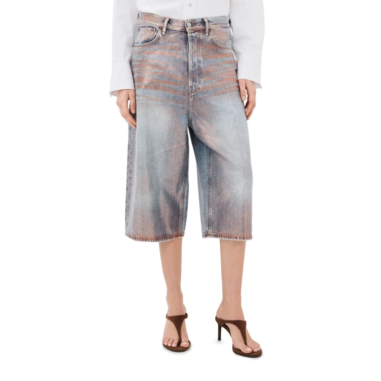 Acne Studios Denim Shorts Rose Copper/Light Blue XXS